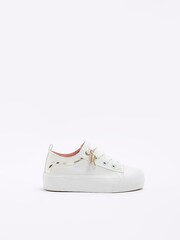 River Island White Girls Platform Trainers - Image 1 of 5