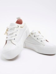 River Island White Girls Platform Trainers - Image 3 of 5