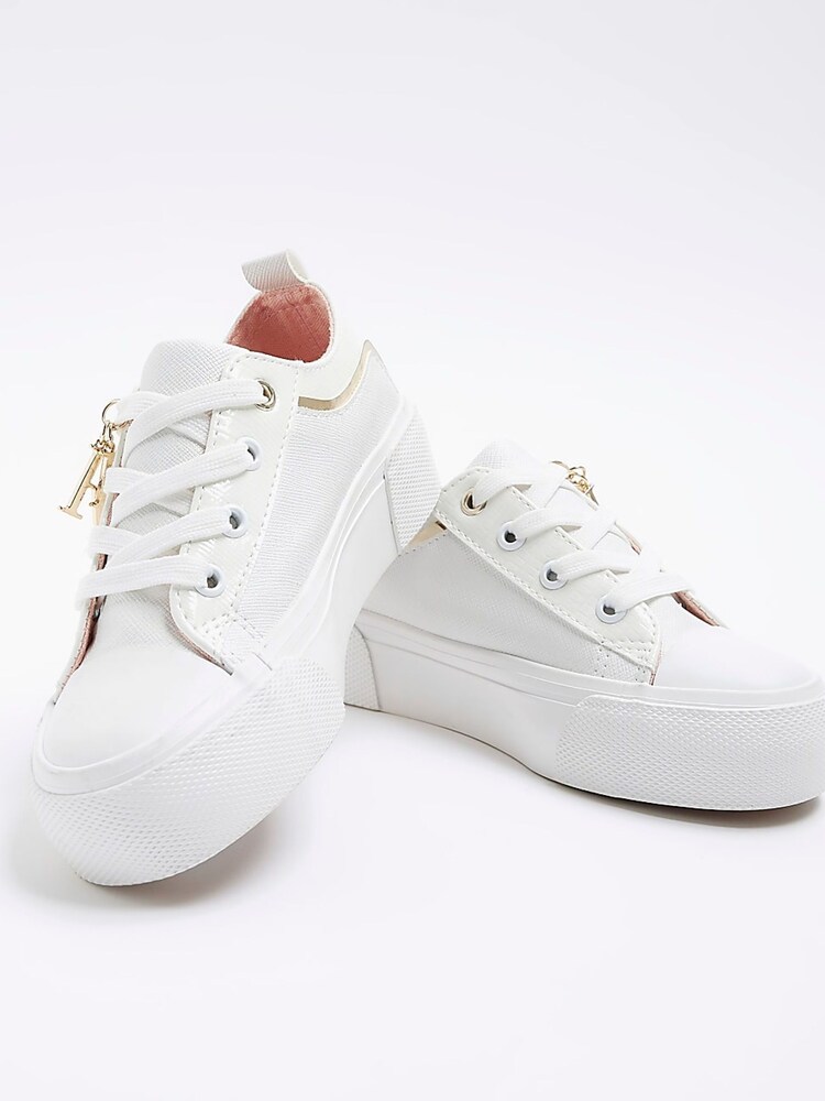 River Island White Girls Platform Trainers - Image 3 of 5