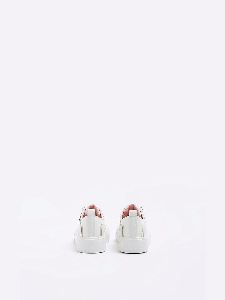 River Island White Girls Platform Trainers - Image 4 of 5