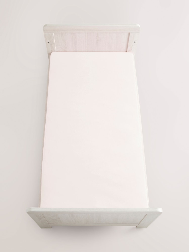2 Pack Ecru Cream 100% Cotton Jersey Baby Fitted Sheets - Image 5 of 7