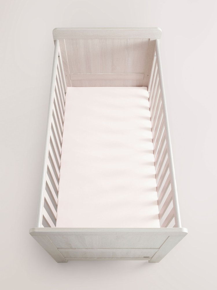 2 Pack Ecru Cream 100% Cotton Jersey Baby Fitted Sheets - Image 6 of 7