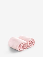 2 Pack Pink 100% Cotton Jersey Baby Fitted Sheets - Image 2 of 8
