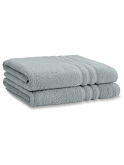Catherine Lansfield Set of 2 Green 100% Cotton Bath Sheet Towels - Image 4 of 4