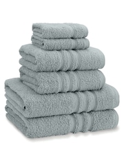 Catherine Lansfield 6 Piece Green Zero Twist 100% Cotton Towel Bale Set - Image 1 of 4