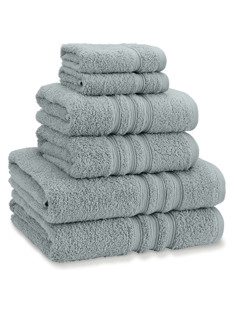 Catherine Lansfield 6 Piece Green Zero Twist 100% Cotton Towel Bale Set - Image 1 of 4