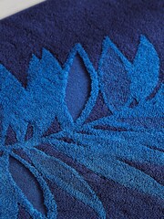 Matthew Williamson Blue La Palmera 100% Cotton Bathmat - Image 2 of 5