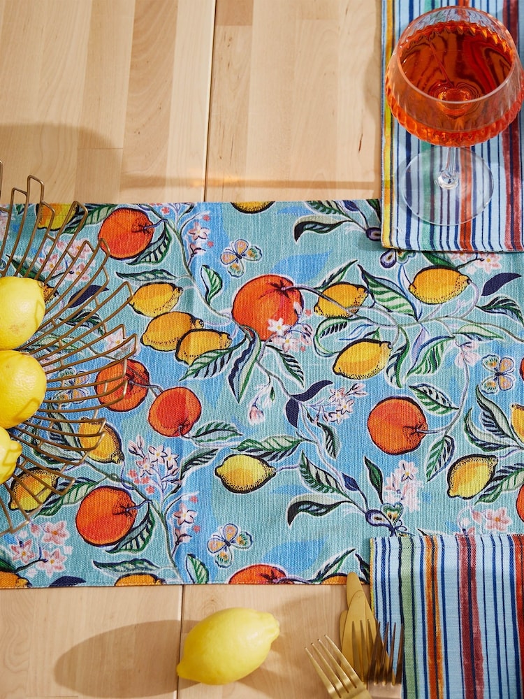 ראנר לשולחן מתערובת פשתן וכותנה של Matthew Williamson דגם Citrus Grove - Image 1 of 3