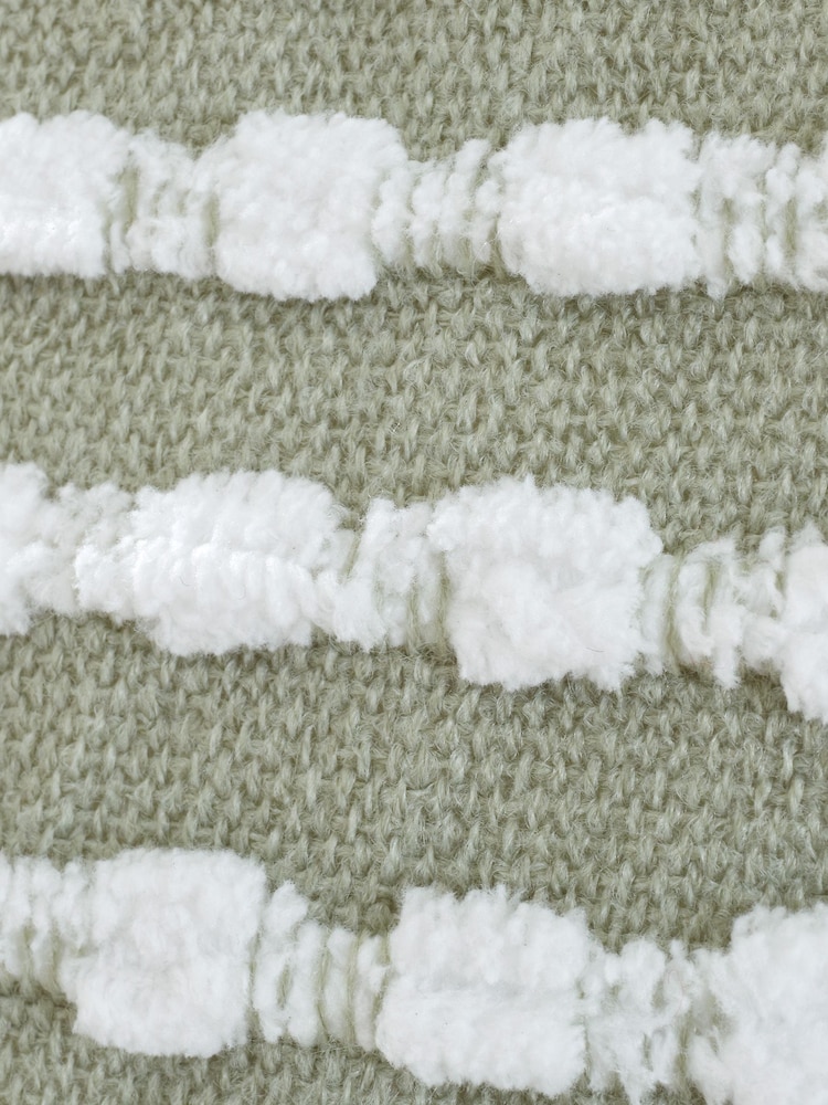 Catherine Lansfield Green Stab Stitch Cushion - Image 5 of 6