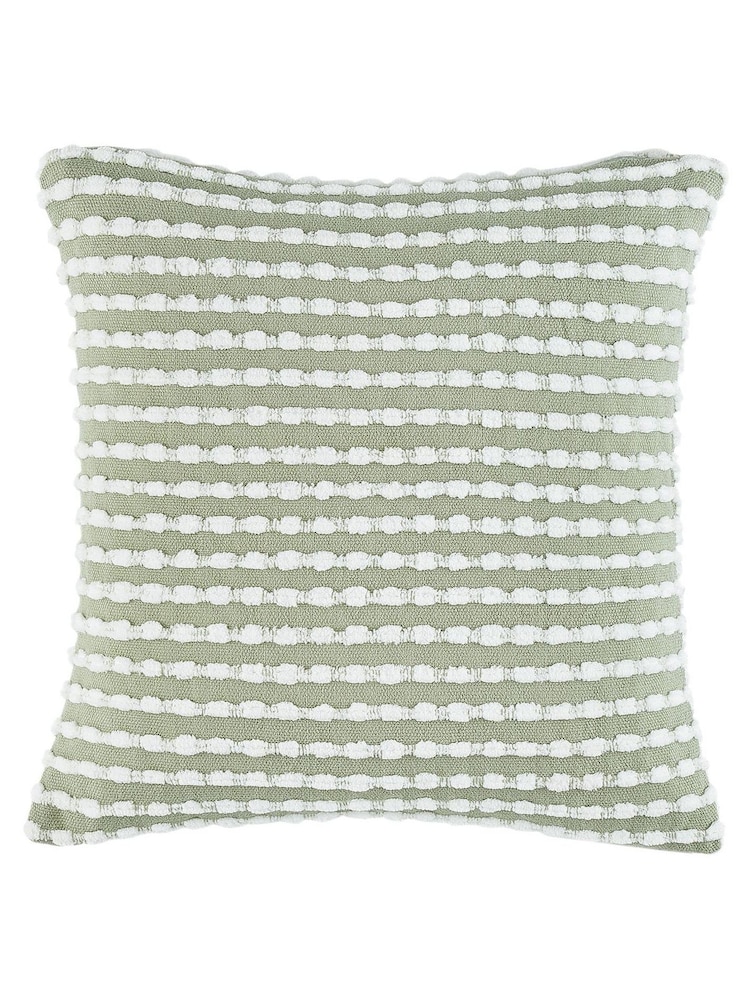 Catherine Lansfield Green Stab Stitch Cushion - Image 5 of 5 Catherine Lansfield Green Stab Stitch Cushion - Image 5 of 5