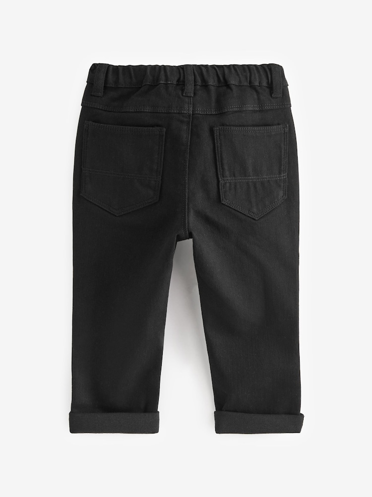 Black Regular Fit Comfort Stretch Jeans (3mths-7yrs) - Image 2 of 3