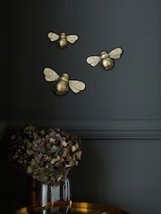 Gold Set of 3 Bee Wall Plaque - Image 1 of 6