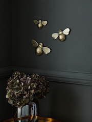 Gold Set of 3 Bee Wall Plaque - Image 2 of 6