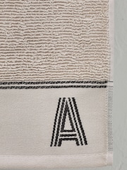 Natural Monogram Bath 100% Cotton Towel - Image 2 of 5