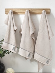 Natural Monogram Bath Sheet 100% Cotton Towel - Image 3 of 5