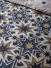 Matthew Williamson Black Riad Stars Cotton Duvet Cover and Pillowcase Set - Image 3 of 4