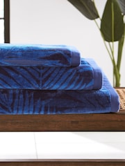 Matthew Williamson Blue La Palmera 100% Cotton Towel - Image 2 of 4
