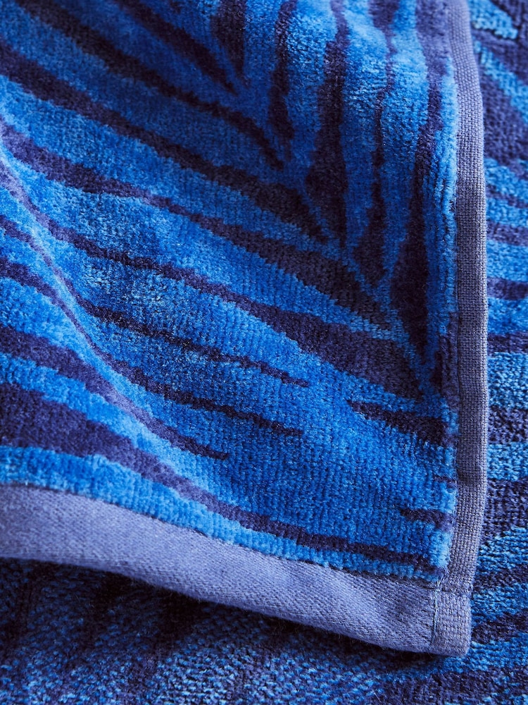Matthew Williamson Blue La Palmera 100% Cotton Towel - Image 4 of 4