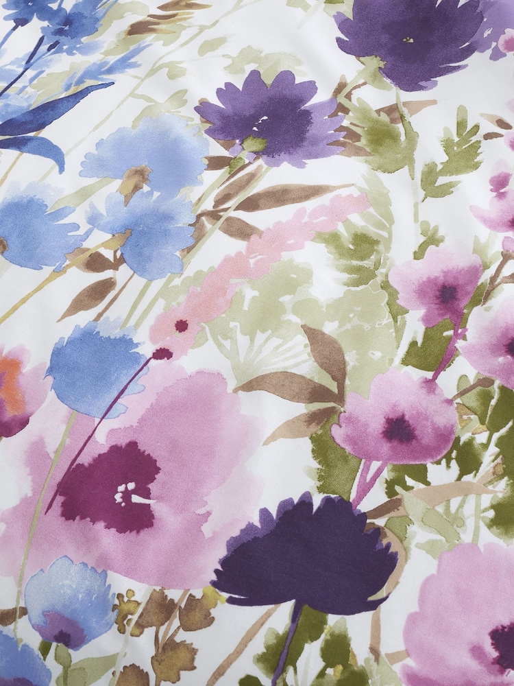 Catherine Lansfield White Countryside Floral Reversible Duvet Cover Set - Image 4 of 5