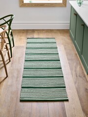 Jasper Conran London Green Stripe Wool Runner - Image 1 of 4