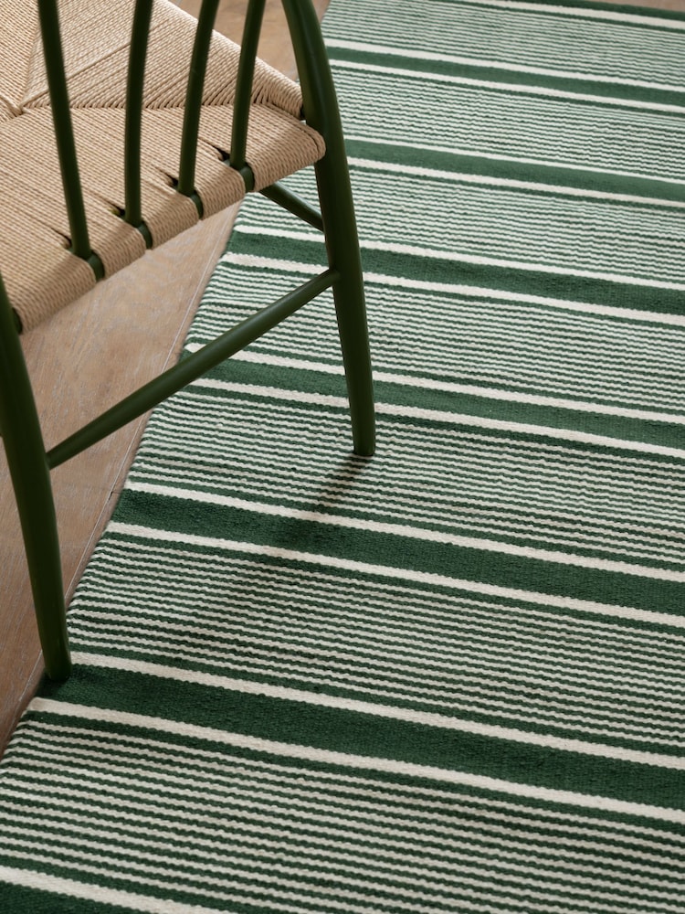 Jasper Conran London Green Stripe Wool Runner - Image 2 of 4