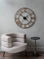 Libra Interiors Copper Antique Brass Outdoor Skeletal Wall Clock - Image 1 of 3