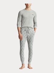 Polo Ralph Lauren Navy Blue Waffle-Knit Crewneck Sleep Shirt - Image 3 of 4