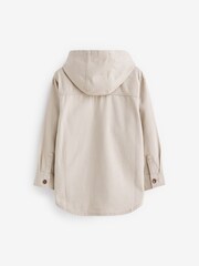 Ecru Natural Hooded Overshirt (3-16yrs) - Image 2 of 2
