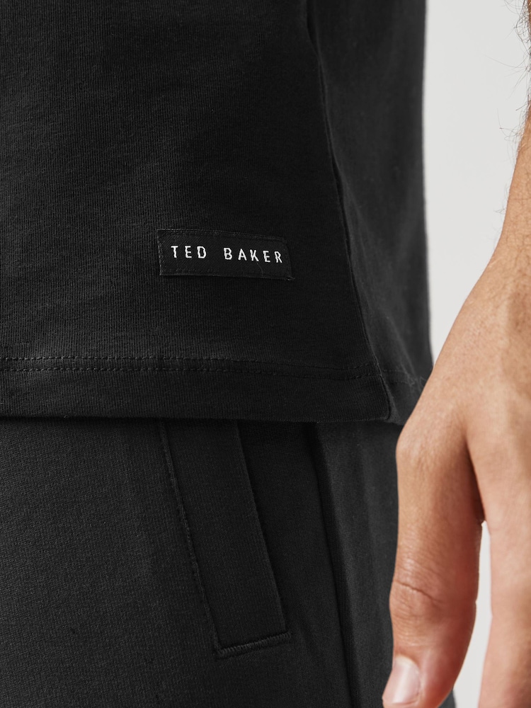 Ted Baker Black Crew Neck T-Shirt 3 Pack - Image 3 of 6
