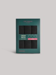 Ted Baker Black Crew Neck T-Shirt 3 Pack - Image 6 of 6