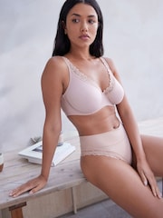 Nude DD+ Non Pad Plunge Ultimate Comfort Brushed Bra - Image 2 of 7