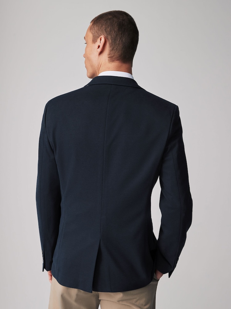 Navy Blue Motionflex Stretch Jersey Blazer - Image 3 of 10