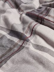 Grey Check Reversible Christmas Brushed 100% Cotton Oxford Duvet Cover and Pillowcase Set - Image 5 of 5