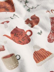 Двусторонний хлопковый постельный комплект с начесом - Image 7 of 7