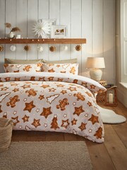 Vzorec božič flis duvet pokrov in blazina set - Slika 1 iz 4