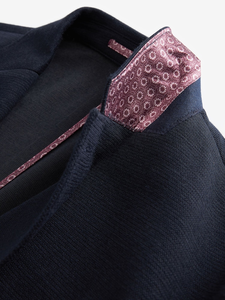 Navy Blue Signature Motionflex Italian Wool Blend Blazer - Image 10 of 10