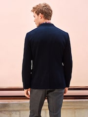 Navy Blue Signature Motionflex Italian Wool Blend Blazer - Image 3 of 10