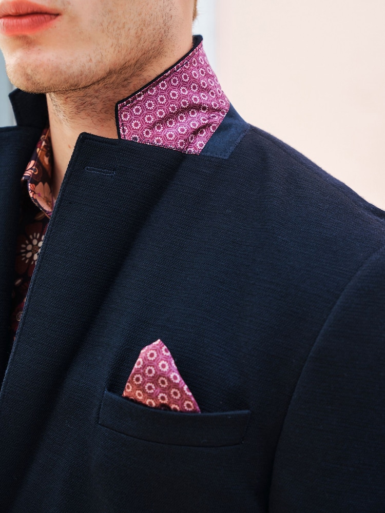 Navy Blue Signature Motionflex Italian Wool Blend Blazer - Image 5 of 10