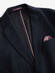 Navy Blue Signature Motionflex Italian Wool Blend Blazer - Image 8 of 10