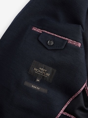 Navy Blue Signature Motionflex Italian Wool Blend Blazer - Image 9 of 10