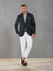 Blue/Navy Signature Motionflex Italian Wool Blend Blazer - Image 2 of 13