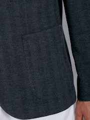 Blue/Navy Signature Motionflex Italian Wool Blend Blazer - Image 7 of 13