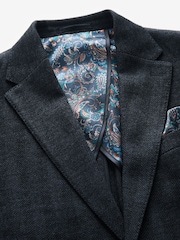 Blue/Navy Signature Motionflex Italian Wool Blend Blazer - Image 9 of 13