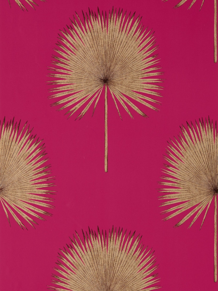 Sanderson Pink Fan Palm 10.05M Wallpaper - Image 1 of 1