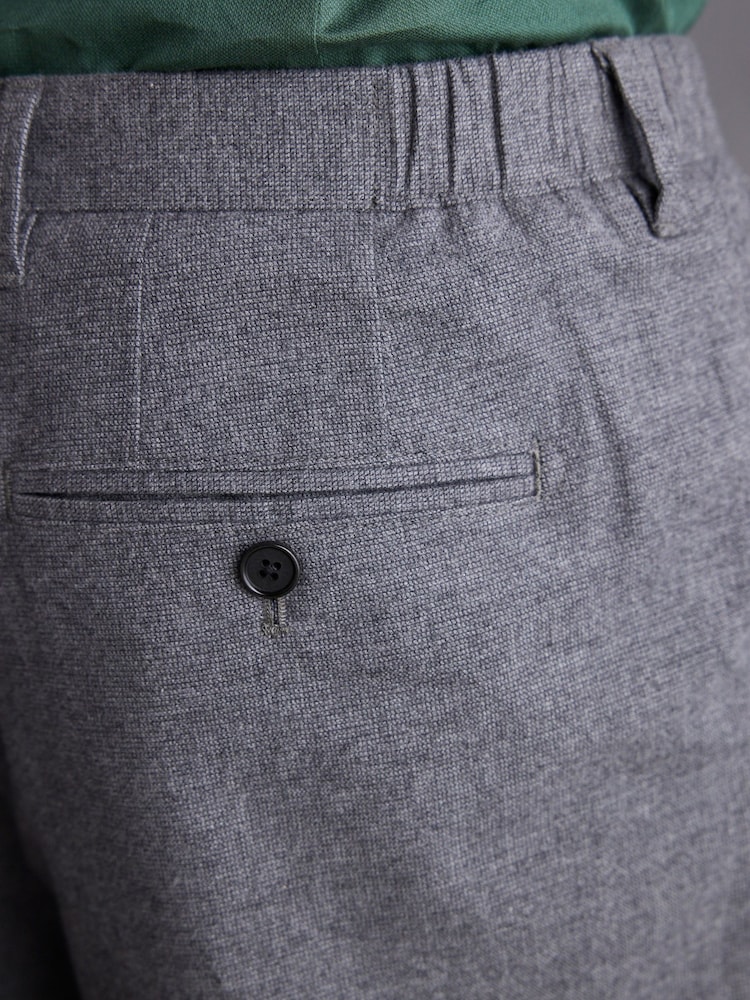 Light Grey Texture Signature Emmetex Italian Fabric Trousers - Image 3 of 7