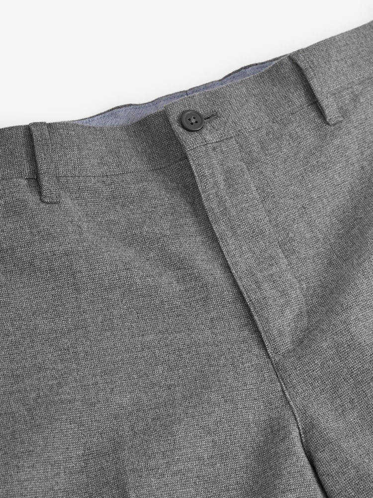 Light Grey Texture Signature Emmetex Italian Fabric Trousers - Image 4 of 7