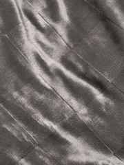 Grey Checkerboard Embossed Fleece Duvet Cover and Pillowcase Set - Image 4 of 5