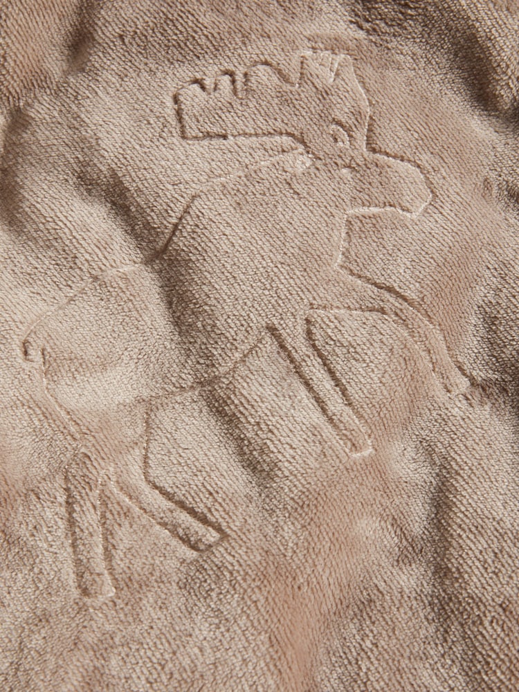 Mink Moose Embossed Fleece Duvet Cover and Pillowcase Set - Image 2 of 4