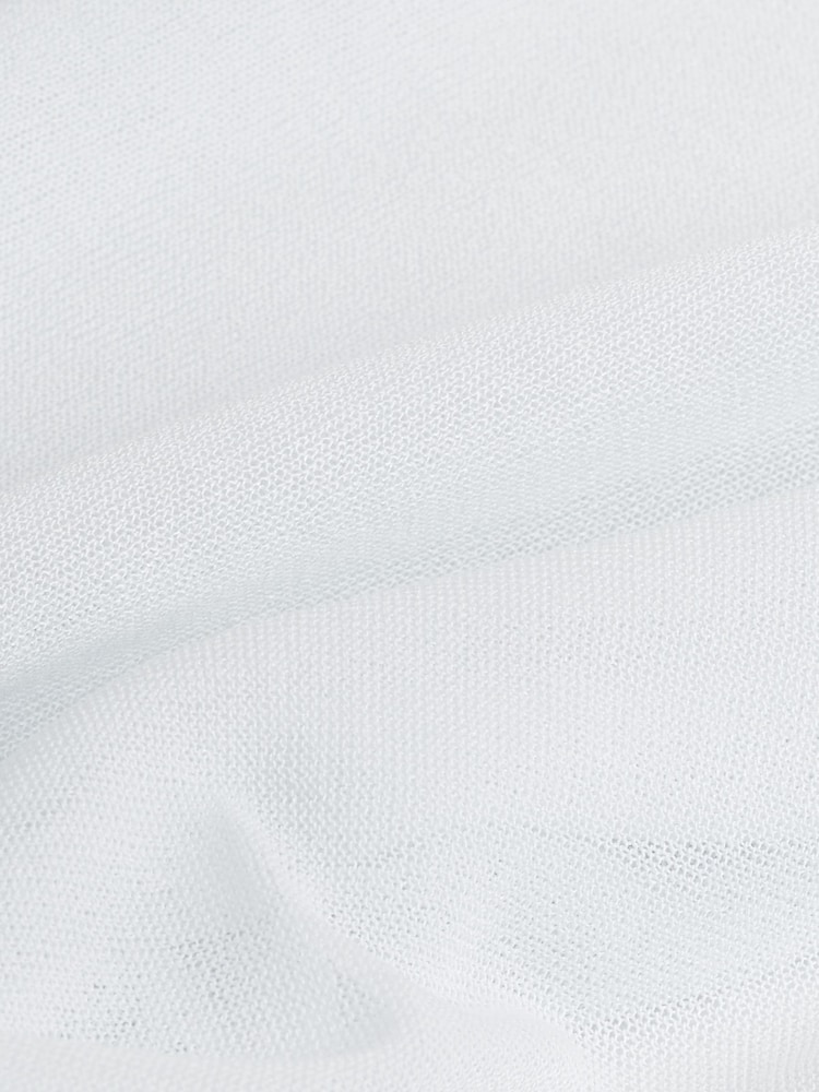 White Sheer Longline Tie Waist Cardigan - Image 6 of 6