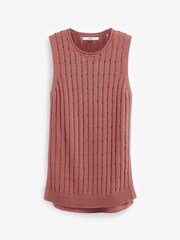 Pink - Grunge Strick-Tanktop mit Ziernähten - Bild 5 von 6